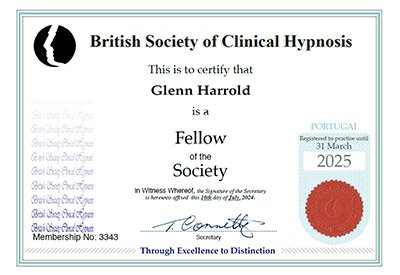 Glenn's BSCH Certificate